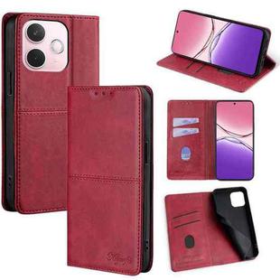 For OPPO A5 Pro 5G Global Cow Texture Magnetic Leather Phone Case(Red)