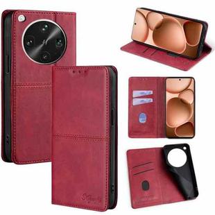 For OPPO Find X8 Ultra 5G Cow Texture Magnetic Leather Phone Case(Red)