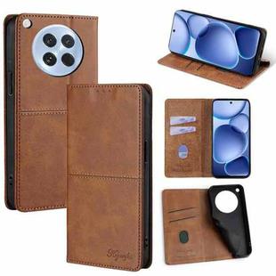For OPPO Find X8s 5G Cow Texture Magnetic Leather Phone Case(Light Brown)
