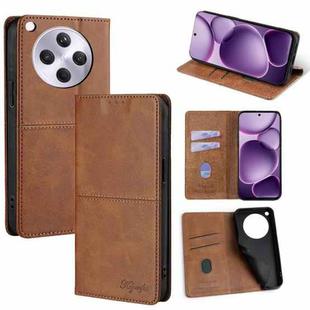 For OPPO Find X8s+ 5G Cow Texture Magnetic Leather Phone Case(Light Brown)