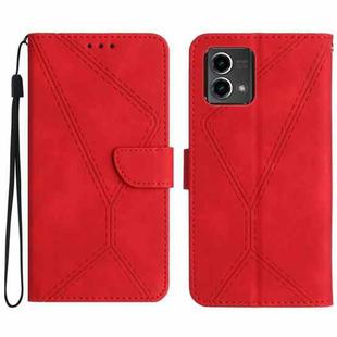 For Motorola Moto G Stylus 5G 2023 Stitching Embossed Leather Phone Case(Red)