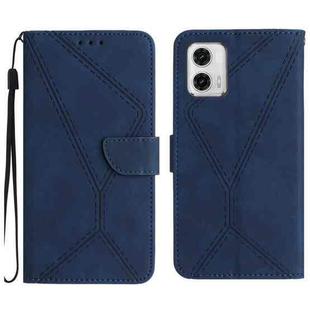 For Moto G53 5G / G23 / G13 4G Stitching Embossed Leather Phone Case(Blue)