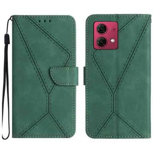 For Motorola Moto G84 Stitching Embossed Leather Phone Case(Green)