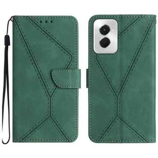 For Motorola Moto G Power 5G 2024 Stitching Embossed Leather Phone Case(Green)