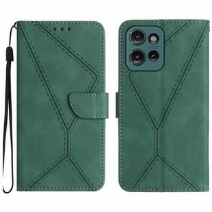 For Motorola Moto G Play 2025 Stitching Embossed Leather Phone Case(Green)