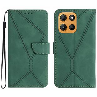 For Motorola Moto G Stylus 5G 2025 Stitching Embossed Leather Phone Case(Green)