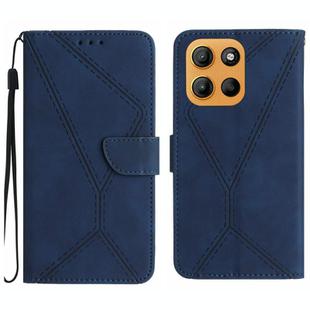 For Motorola Moto G Stylus 5G 2025 Stitching Embossed Leather Phone Case(Blue)