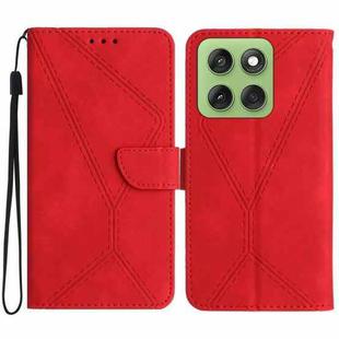 For Motorola Edge 60 5G Stitching Embossed Leather Phone Case(Red)