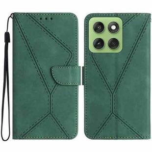 For Motorola Edge 60 Pro Stitching Embossed Leather Phone Case(Green)