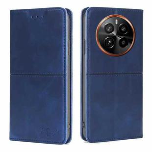 For Realme GT5 Pro 5G Cow Texture Magnetic Leather Phone Case(Blue)