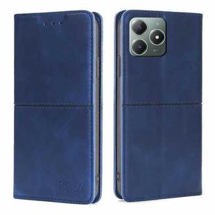 For Realme C61 4G Cow Texture Magnetic Leather Phone Case(Blue)