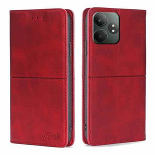 For Realme GT Neo6 SE Cow Texture Magnetic Leather Phone Case(Red)