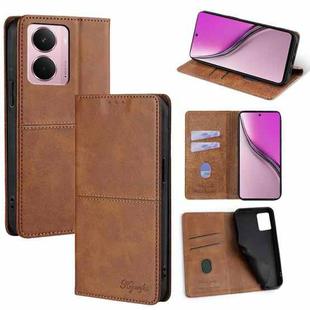 For Realme P3 Pro 5G Global Cow Texture Magnetic Leather Phone Case(Light Brown)