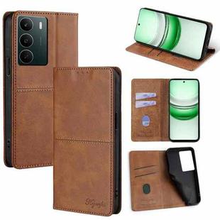 For Realme C71 4G Cow Texture Magnetic Leather Phone Case(Light Brown)