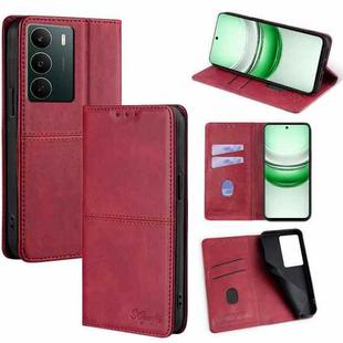 For Realme C71 4G Cow Texture Magnetic Leather Phone Case(Red)