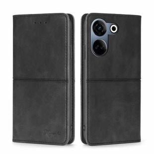 For Tecno Camon 20 Pro 4G Cow Texture Magnetic Leather Phone Case(Black)