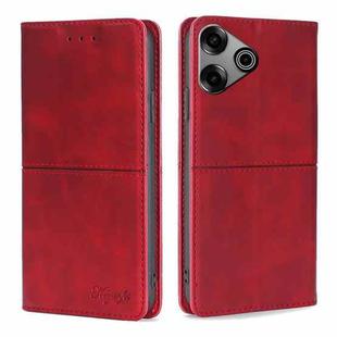 For Tecno Pova 6 Pro 5G Cow Texture Magnetic Leather Phone Case(Red)