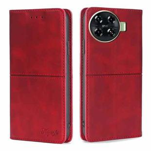 For Tecno Spark 20 Pro+ 4G Cow Texture Magnetic Leather Phone Case(Red)