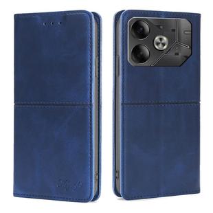For Tecno Pova 6 5G Cow Texture Magnetic Leather Phone Case(Blue)