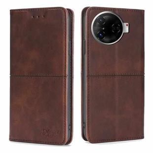 For Tecno Camon 30 Pro 5G Cow Texture Magnetic Leather Phone Case(Dark Brown)