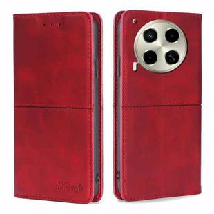 For Tecno Camon 30 Cow Texture Magnetic Leather Phone Case(Red)