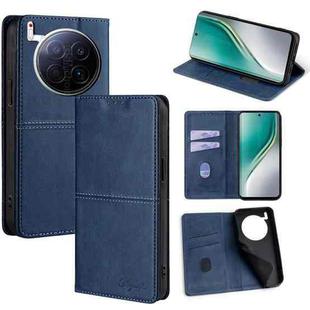 For Tecno Camon 40 Premier 5G Cow Texture Magnetic Leather Phone Case(Blue)