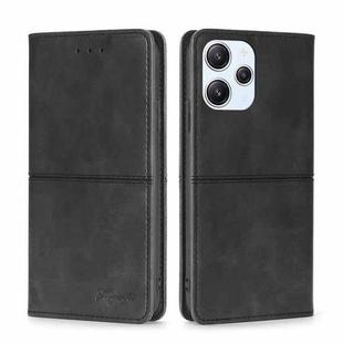 For Xiaomi Redmi 12 4G Cow Texture Magnetic Leather Phone Case(Black)