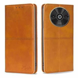 For Xiaomi Redmi A3 4G Cow Texture Magnetic Leather Phone Case(Light Brown)