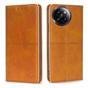 For Xiaomi Civi 4 Pro Cow Texture Magnetic Leather Phone Case(Light Brown)