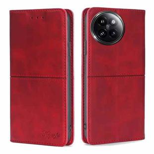 For Xiaomi Civi 4 Pro Cow Texture Magnetic Leather Phone Case(Red)