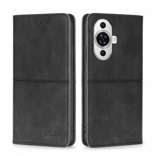 For Huawei nova 11 4G Cow Texture Magnetic Leather Phone Case(Black)