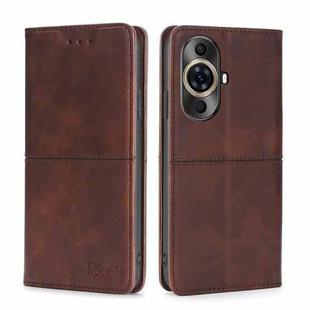 For Huawei nova 11 Pro 4G / 11 Ultra 4G Cow Texture Magnetic Leather Phone Case(Dark Brown)