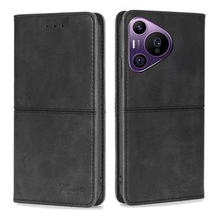 For Huawei Pura 70 Pro / 70 Pro+ 5G Cow Texture Magnetic Leather Phone Case(Black)