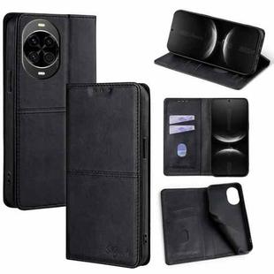 For Huawei nova 14 5G Cow Texture Magnetic Leather Phone Case(Black)