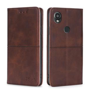 For Kyocera Digno SX3-KYG02 Cow Texture Magnetic Leather Phone Case(Dark Brown)
