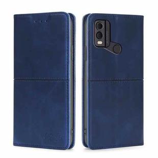For Nokia C22 Cow Texture Magnetic Leather Phone Case(Blue)