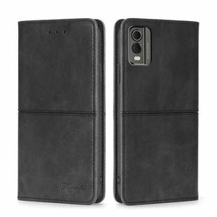 For Nokia C32 Cow Texture Magnetic Leather Phone Case(Black)