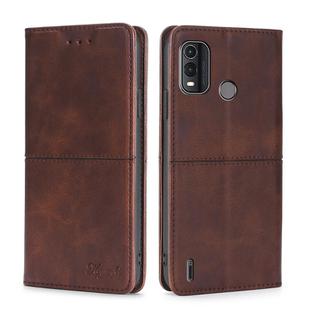 For Nokia G11 Plus Cow Texture Magnetic Leather Phone Case(Dark Brown)