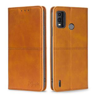 For Nokia G11 Plus Cow Texture Magnetic Leather Phone Case(Light Brown)