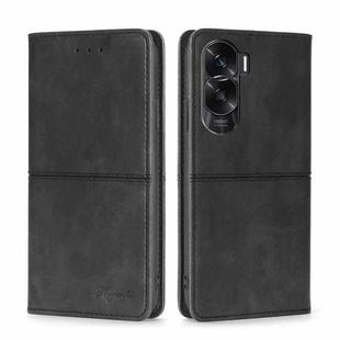 For Honor X50i 5G / 9 Lite Cow Texture Magnetic Leather Phone Case(Black)