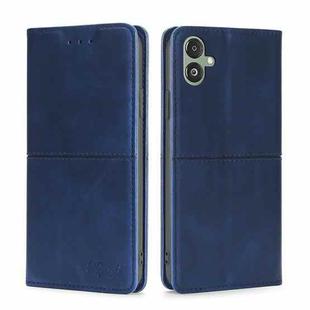 For Samsung Galaxy F14 5G Cow Texture Magnetic Leather Phone Case(Blue)