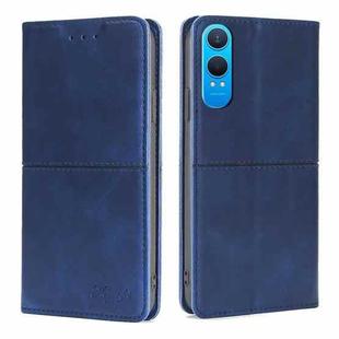 For OnePlus Nord CE 4 Lite 5G Cow Texture Magnetic Leather Phone Case(Blue)