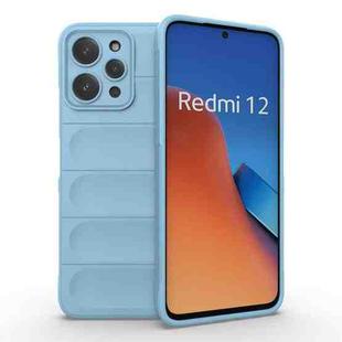 For Xiaomi Redmi 12 4G Magic Shield TPU + Flannel Phone Case(Light Blue)