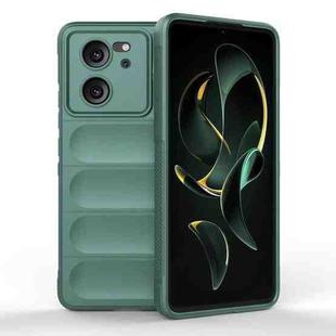 For Xiaomi Redmi K60 Ultra Magic Shield TPU + Flannel Phone Case(Dark Green)