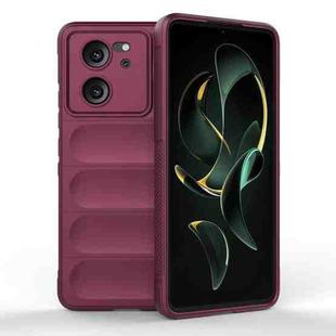 For Xiaomi Redmi K60 Ultra Magic Shield TPU + Flannel Phone Case(Wine Red)