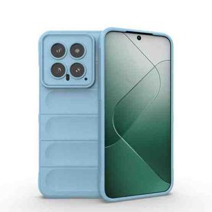 For Xiaomi 14 5G Magic Shield TPU + Flannel Phone Case(Light Blue)