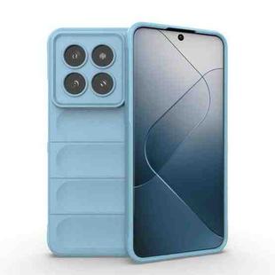 For Xiaomi 14 Pro 5G Magic Shield TPU + Flannel Phone Case(Light Blue)