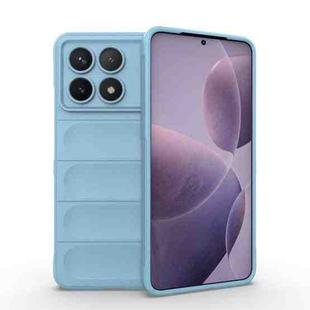 For Xiaomi Redmi K70 / K70 Pro 5G Magic Shield TPU + Flannel Phone Case(Light Blue)