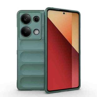 For Xiaomi Redmi Note 13 Pro 4G Global Magic Shield TPU + Flannel Phone Case(Dark Green)