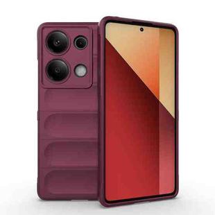 For Xiaomi Redmi Note 13 Pro 4G Global Magic Shield TPU + Flannel Phone Case(Wine Red)